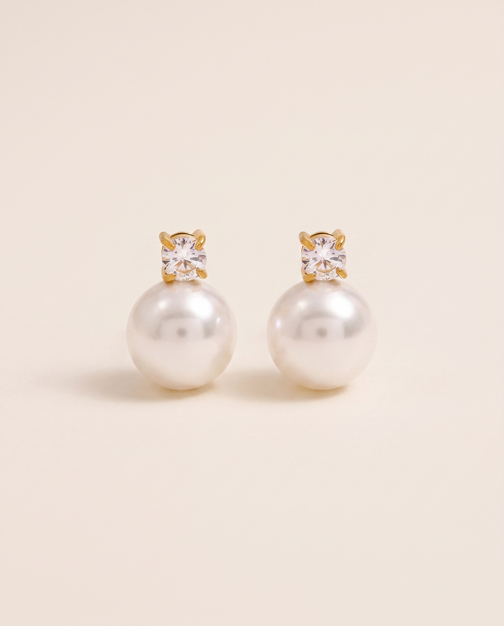 עגילי Dentelle, פנינים זעירות עם אבן קריסטל